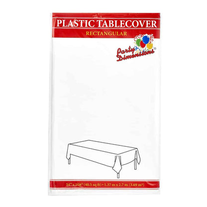 Plastic Solid Color Party 54inchx108inch Tablecover - King Zak