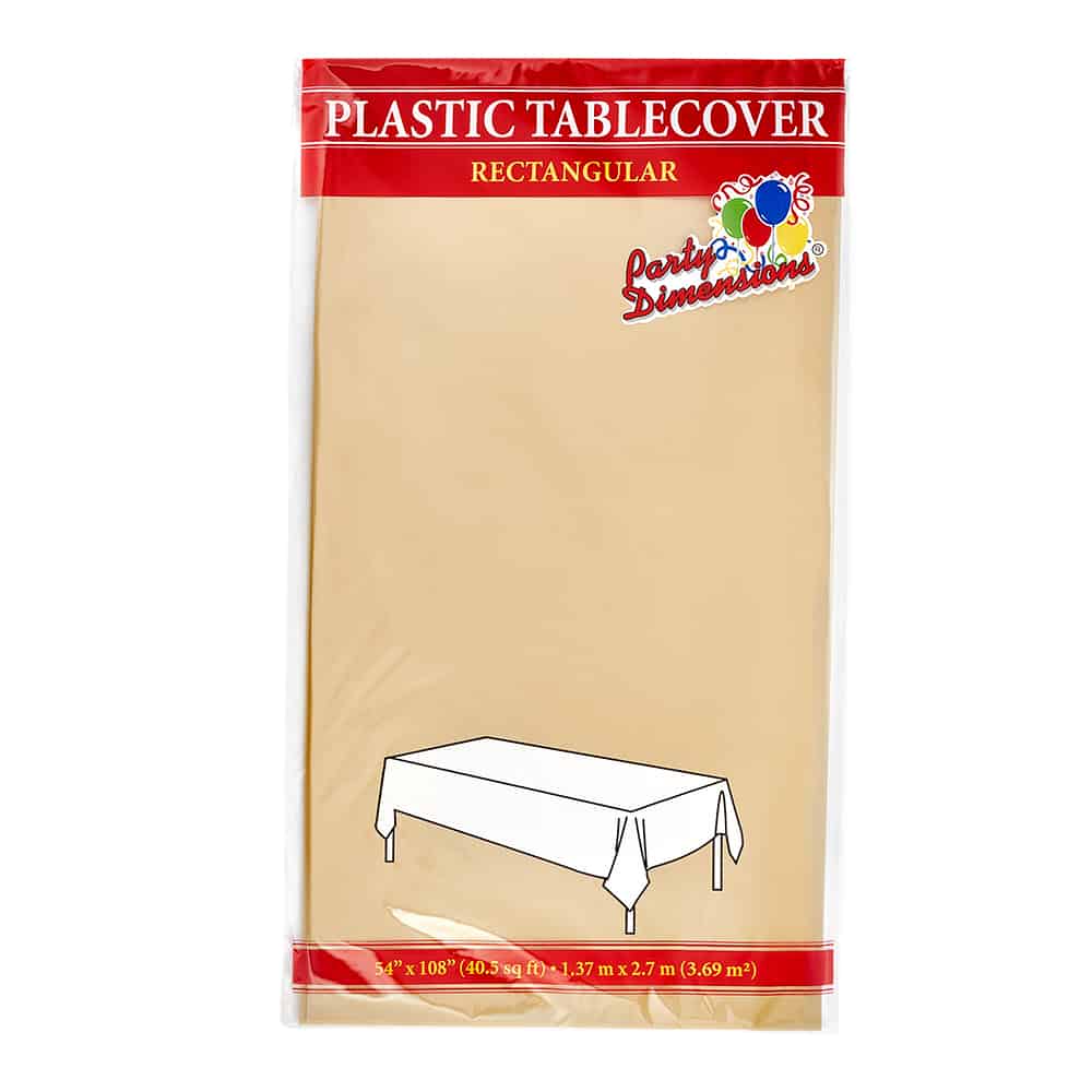 Plastic Solid Color Party 54inchx108inch Tablecover - King Zak