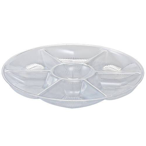 Premium Heavy Weight Plastic Compartment PlatterSize Options: 12inch C –  King Zak