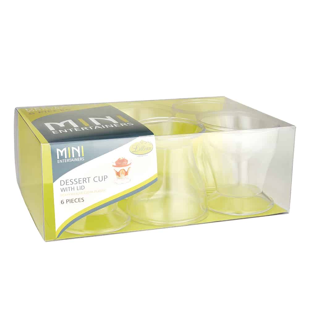 Clear Mini Gourmet Dish with Stand/Cover