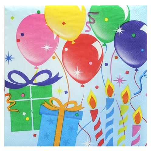 Lunch Napkin / Birthday Balloons