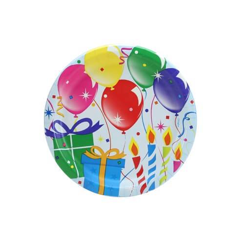 7inch Plate / Birthday Balloons
