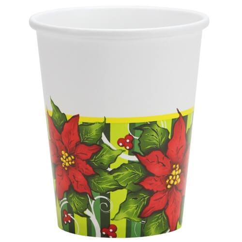 9oz Cup / Poinsettia Wreath