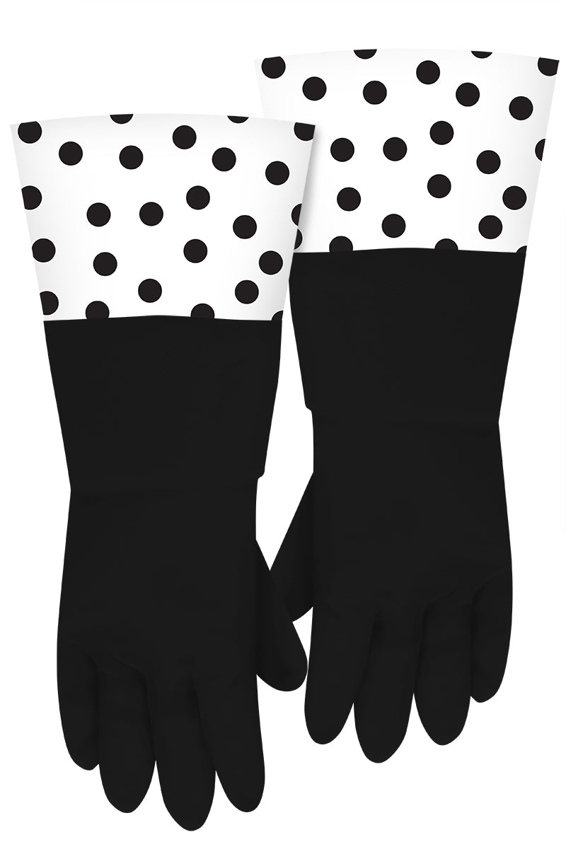 Fashion Polka Dot Gloves for Dishes and Cleaning